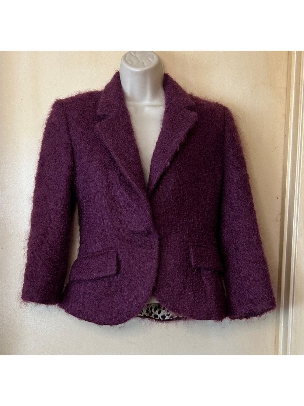 Serena Kay Paris Purple Mohair/Wool Blazer size S